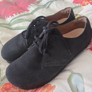 Kalso Earth Size 9.5 (Womens 11) Faroe Lokah Black Suede Negative Heel Oxfords